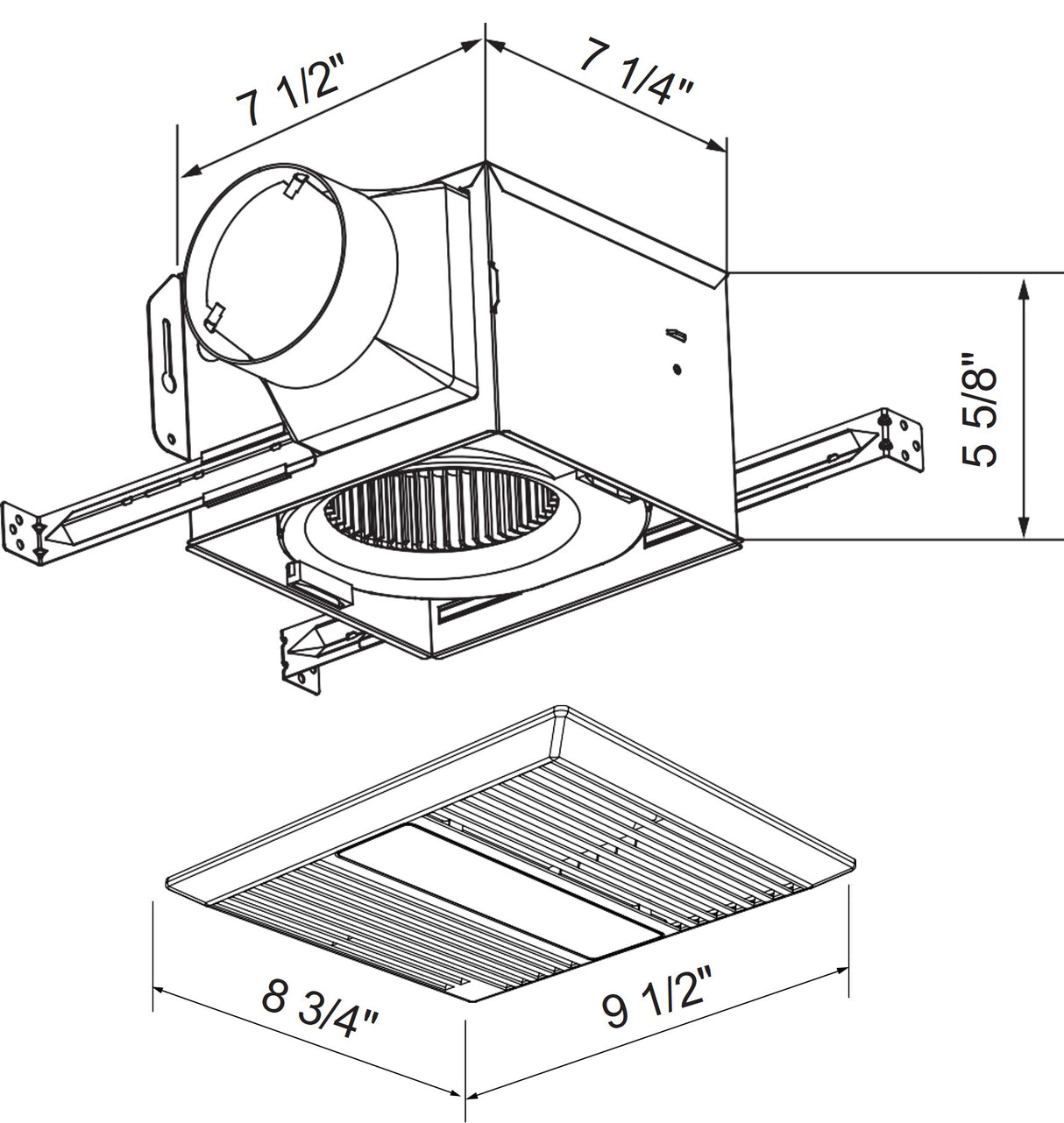 AeroPure CP80-SL 80 CFM Bathroom Exhaust Fan/Light Combo
