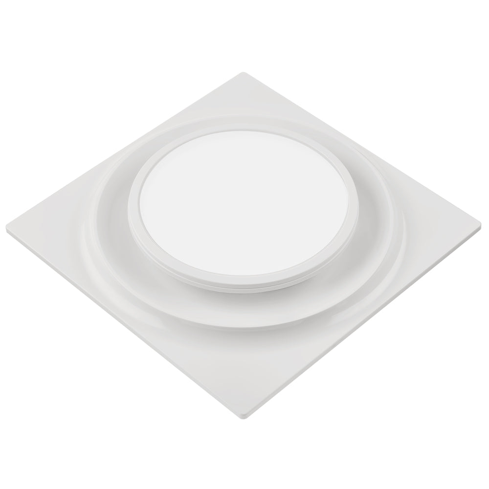 AeroPure ABFS0511DL6 W 50/80/110 Flex CFM™ 0.4 Sones Slim Fit Fan with LED Light/Night Light-Round Grill