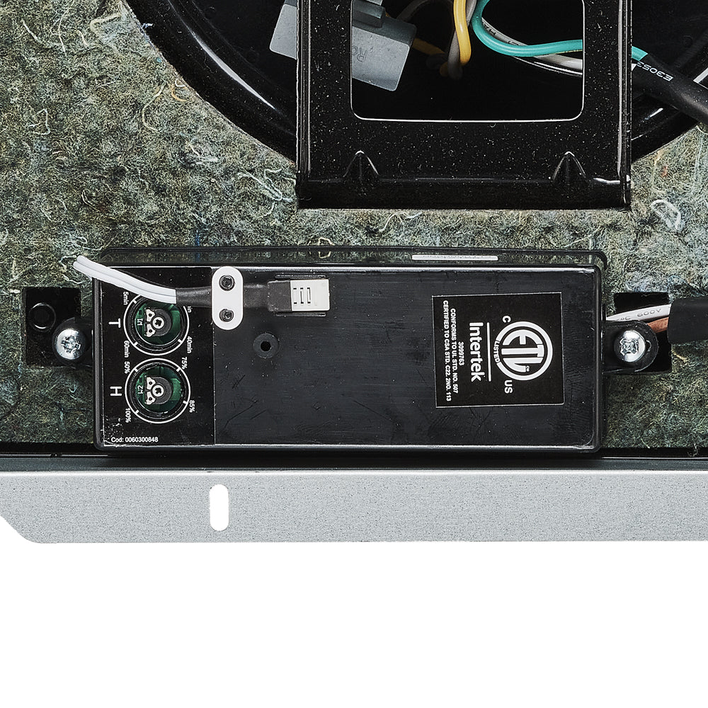 AeroPure AP120H-S 120 CFM Slim Fit Exhaust Fan- AC Motor - Designer Grille- Humidity Sensor-White