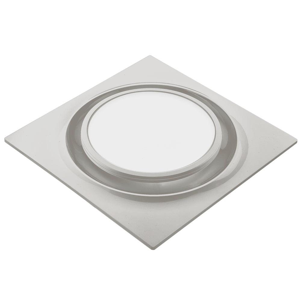 AeroPure ABF80 L6 80 CFM Slim Fit Bathroom Exhaust Fan with LED Light | 0.3 Sones | Round Grille | Energy Star