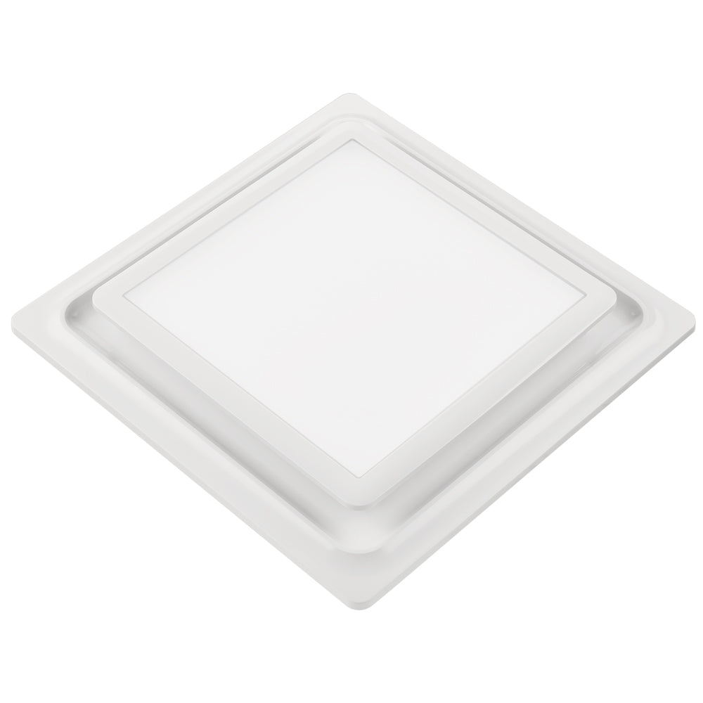 AeroPure ABF110 L5 110 CFM 0.9 Sones Slim Fit Exhaust Fan - AC Motor with LED/Night Light - Square Grille