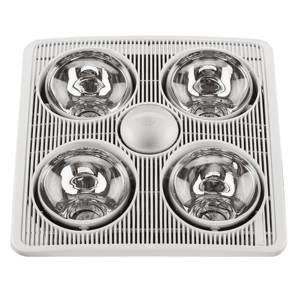 AeroPure A716 90 CFM Quiet Exhaust Fan with Light/Heat - 4 Light Combo