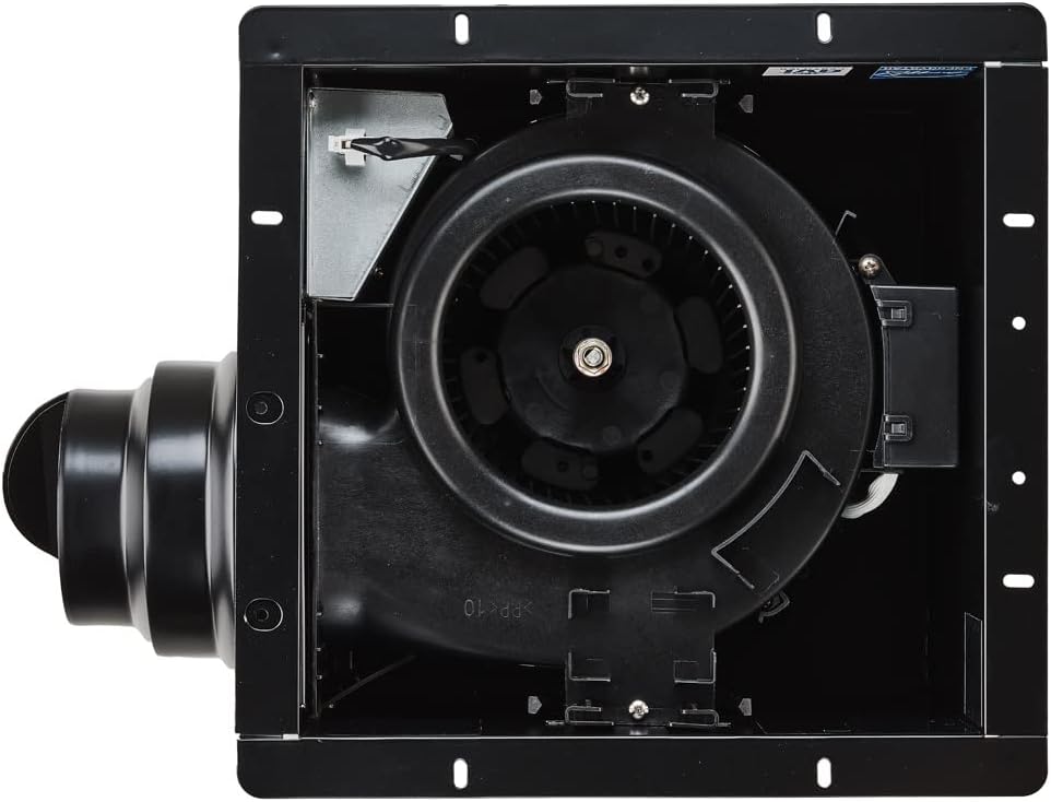 AeroPure ABF80 L6 80 CFM Slim Fit Bathroom Exhaust Fan with LED Light | 0.3 Sones | Round Grille | Energy Star