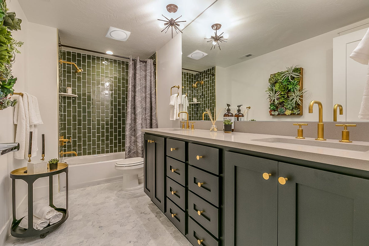 AeroPure AP120H-S 120 CFM Slim Fit Exhaust Fan- AC Motor - Designer Grille- Humidity Sensor-White