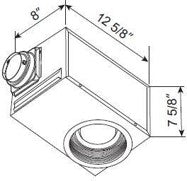 AeroPure AP100H 100 CFM Recessed Bathroom Exhaust Fan with Light & Humidity Sensor