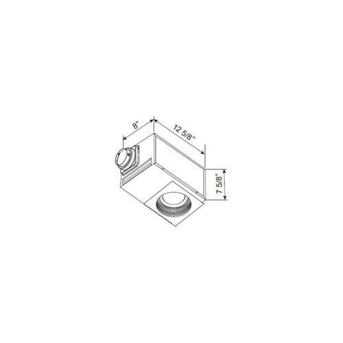 AeroPure  AP100 100 CFM Low Profile Fan in a Can - Recessed Light - Square Trim